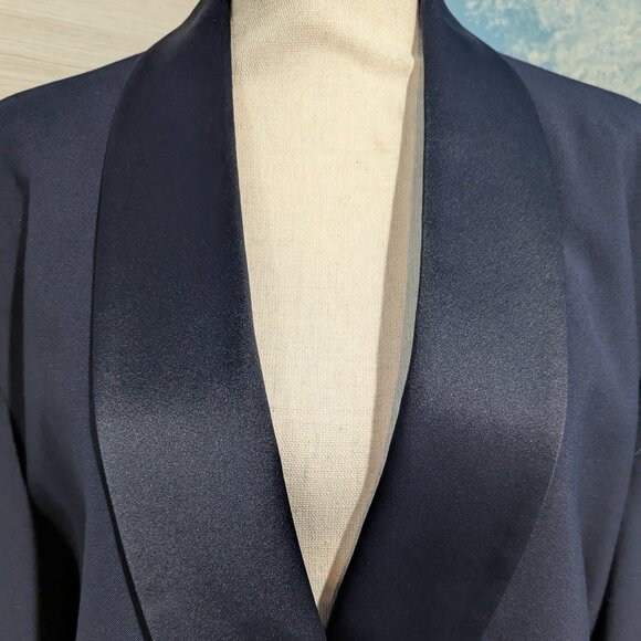 Men's Navy Double-Breasted Military Vintage Blazer - Picture 2 of 16